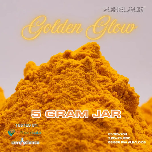 5-Gram | Golden Glow | 4443mg Favorite* Alkaloids Per Container BLACK